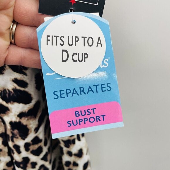 Swim Solutions Womens Size 10 Animal Printed Pleat-Front Tankini Top $78 747 - Picture 8 of 9